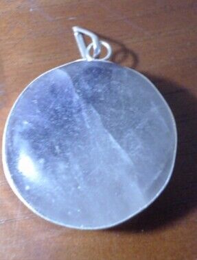 Round Stone Pendant Amethyst Cabochon Crystal